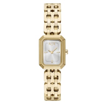 Armani Exchange Faye Two-Hand Gold-Tone Stainless Steel Ladies Watch