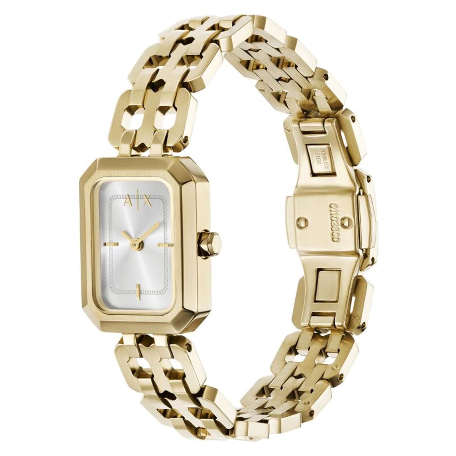 Armani Exchange Faye Two-Hand Gold-Tone Stainless Steel Ladies Watch