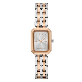 Armani Exchange Faye Two-Hand Two-Tone Stainless Steel Ladies Watch