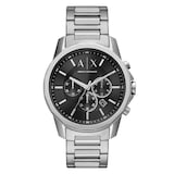 Armani Exchange Chronograph Stainless Steel Black Dial Mens Watch