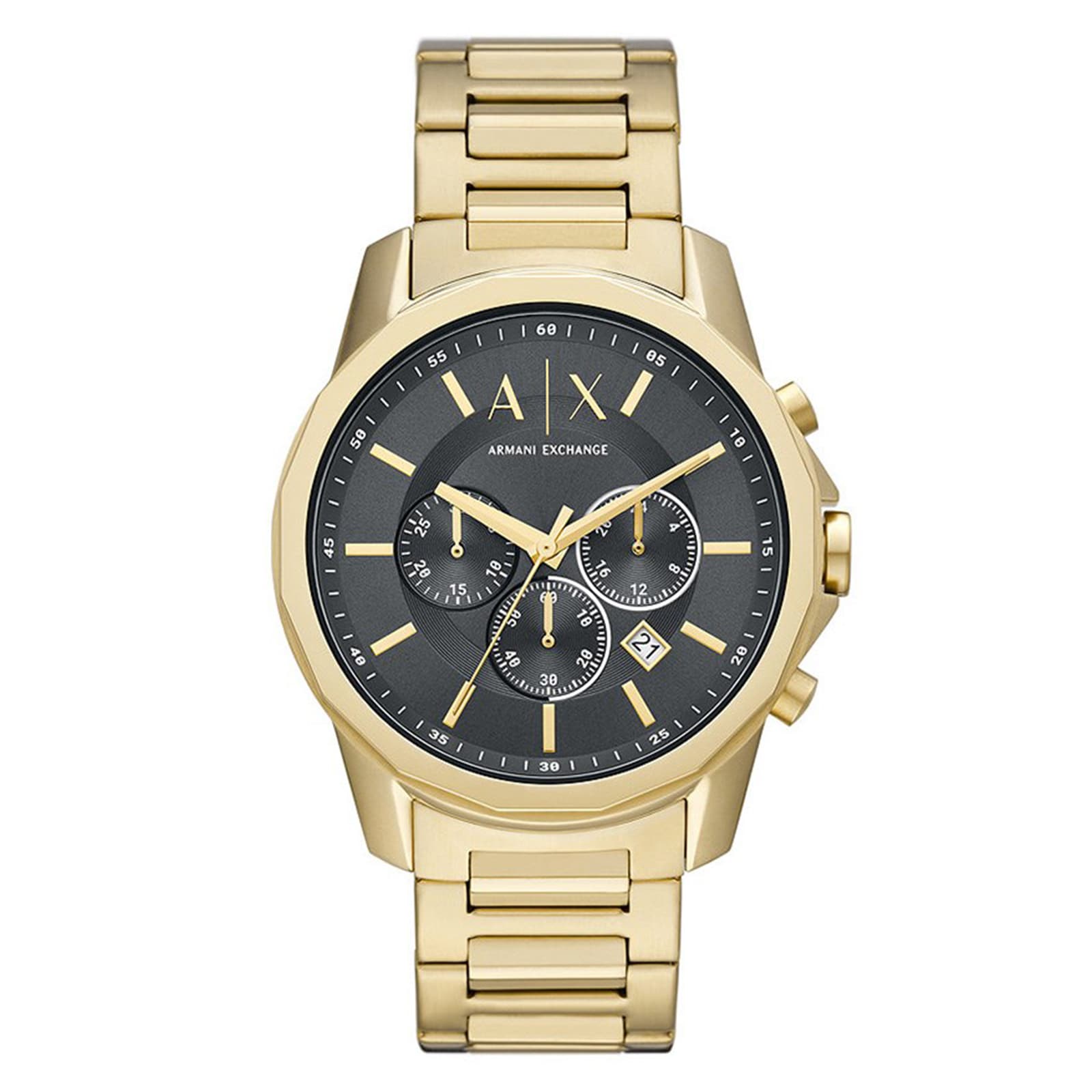 Armani Exchange Banks Chronograph Stainless Steel Grey Dial Mens Watch