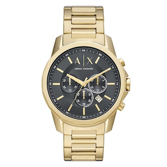 Armani Exchange Banks Chronograph Stainless Steel Grey Dial Mens Watch