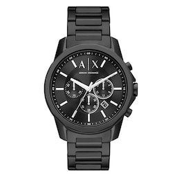 17430480 - Banks Chronograph Black Stainless Steel Mens Watch
