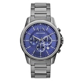 Armani Exchange Chronograph Stainless Steel Blue Dial Mens Watch