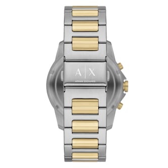 Armani Exchange Chronograph Two-Tone Stainless Steel Watch and Bracelet Set