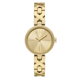 Armani Exchange Ava Two-Hand Gold-Tone Stainless Steel Ladies Watch