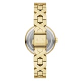 Armani Exchange Two-Hand Gold-Tone Stainless Steel Ladies Watch