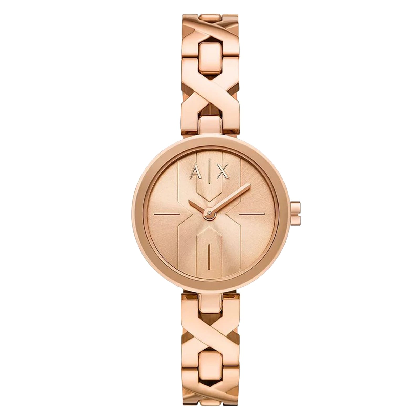 Armani Exchange Two-Hand Rose Gold-Tone Stainless Steel Ladies Watch Armani Exchange Two-Hand Rose Gold-Tone Stainless Steel Ladies Watch
