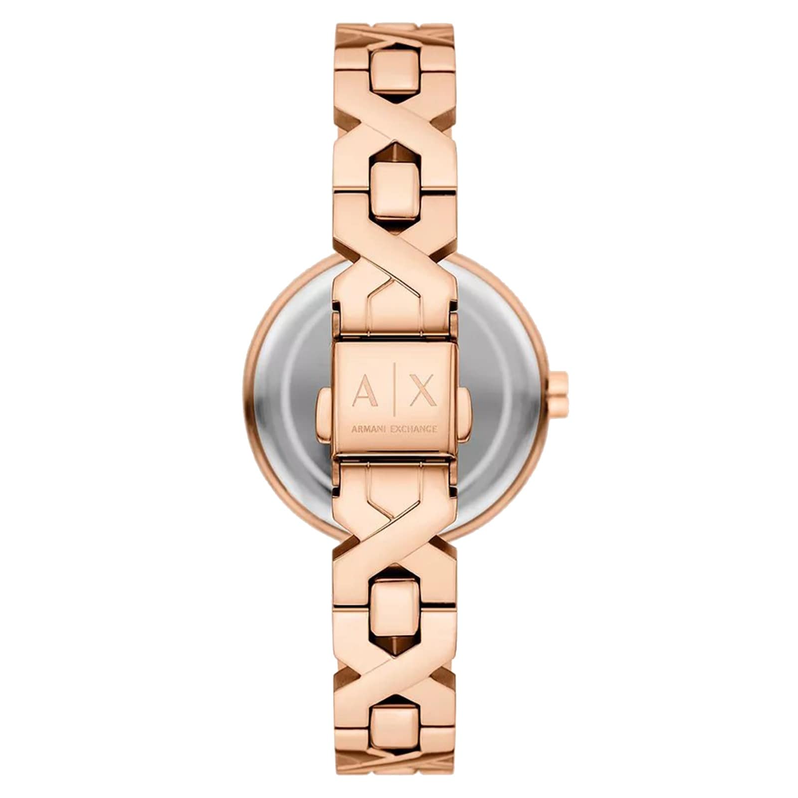 Armani Exchange Two-Hand Rose Gold-Tone Stainless Steel Ladies Watch Armani Exchange Two-Hand Rose Gold-Tone Stainless Steel Ladies Watch
