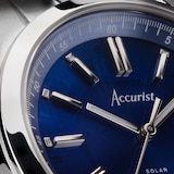 Accurist Everyday Solar 40mm Mens Bracelet Watch Blue