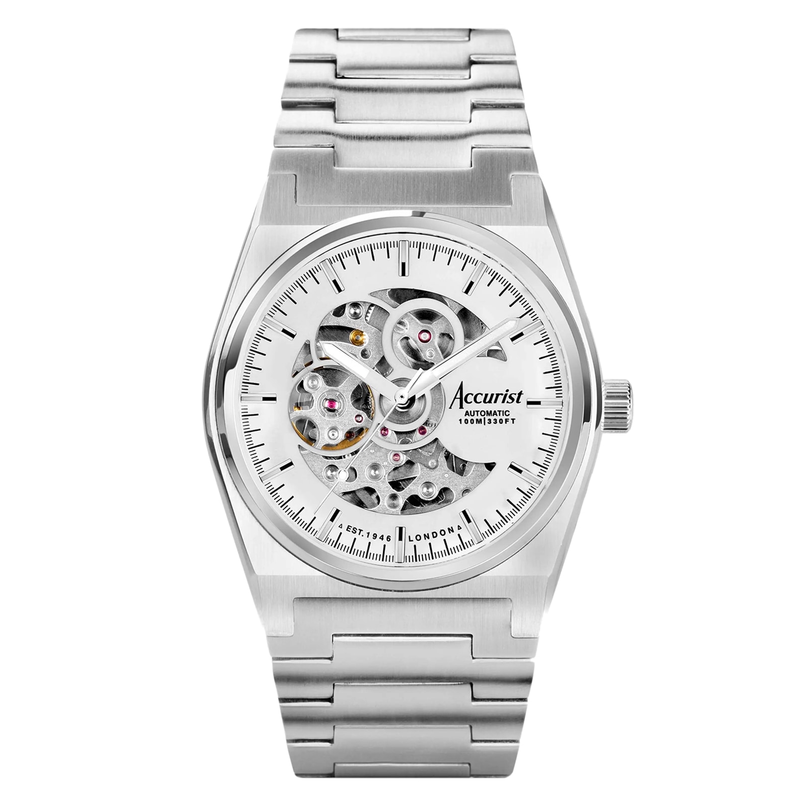 Accurist Origin Stainless Steel Silver Dial Mens Watch