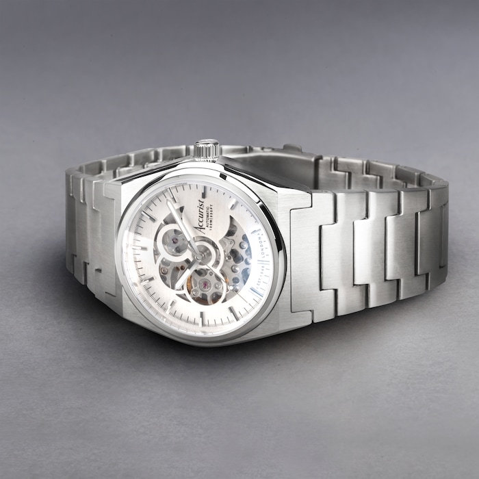 Accurist Origin Silver Stainless Steel Automatic 41mm Watch