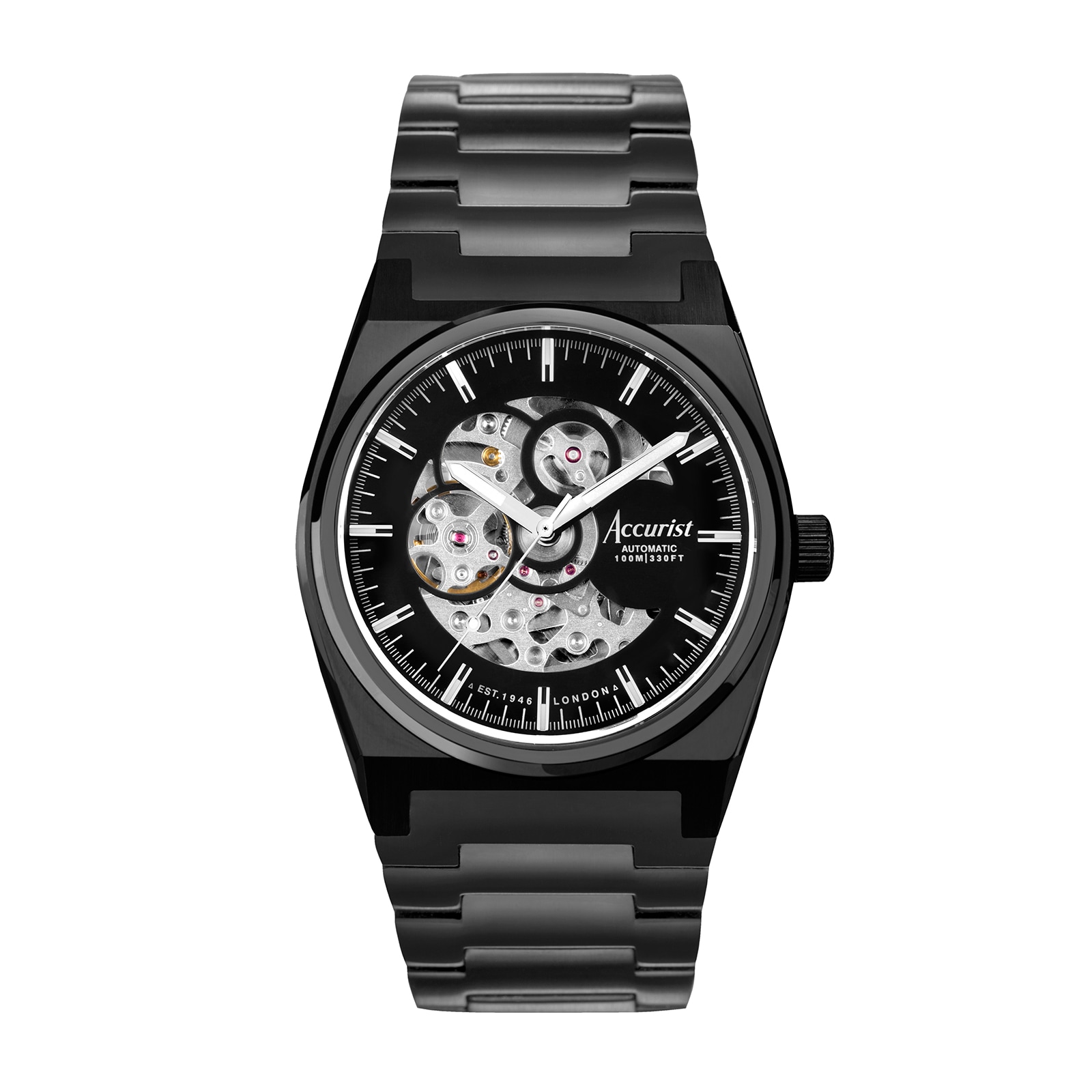 Origin Black Stainless Steel Automatic 41mm Watch