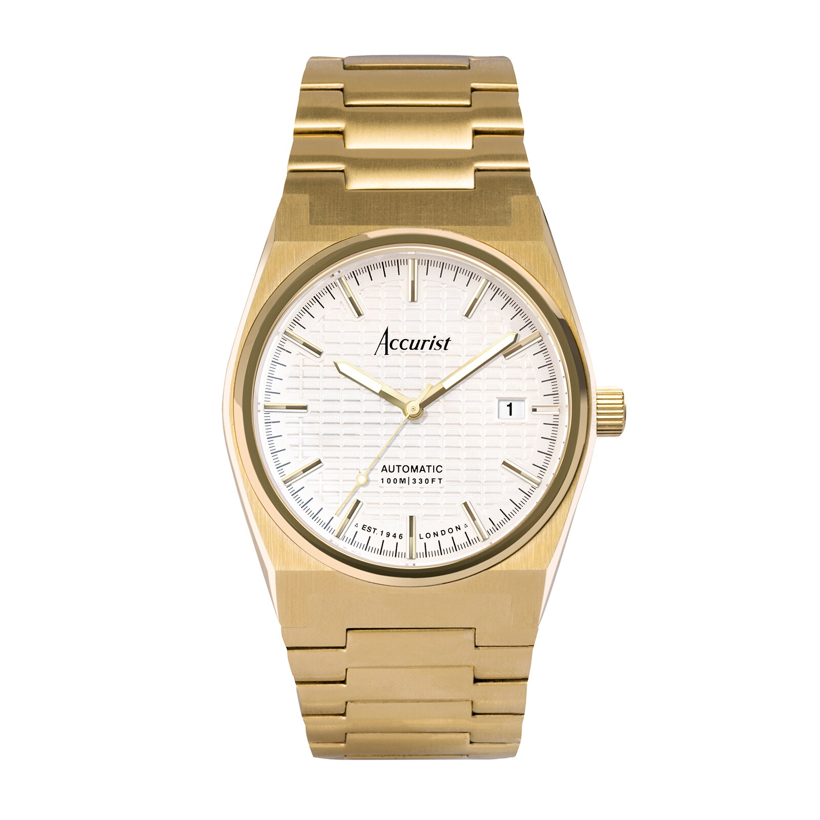 Accurist Origin White Stainless Steel Automatic 41mm Watch 70021 Goldsmiths 9564