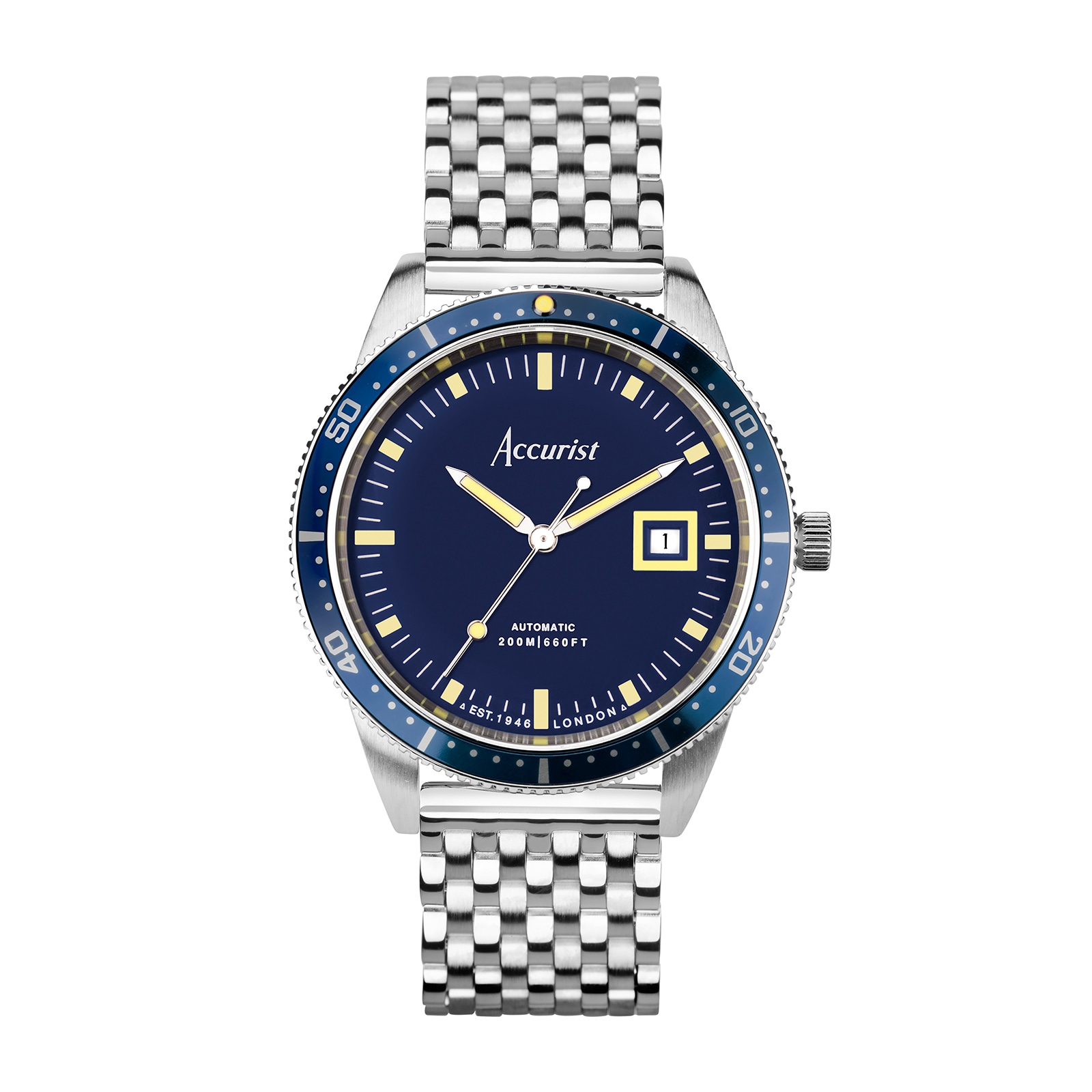 Accurist blue face watch sale