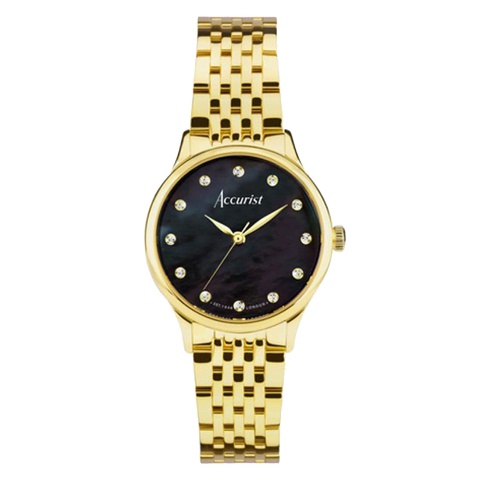 Accurist Dress Diamond 28mm Ladies Bracelet Watch Mother Of Pearl