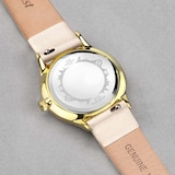 Accurist Dress Diamond 28mm Ladies Cream Leather Strap Watch Champagne