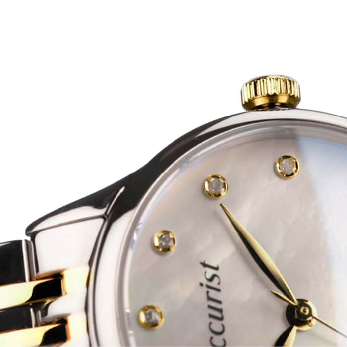 Accurist Dress Diamond 28mm Ladies Bracelet Watch Mother Of Pearl