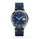 Accurist Dive Blue Leather Strap 42mm Watch