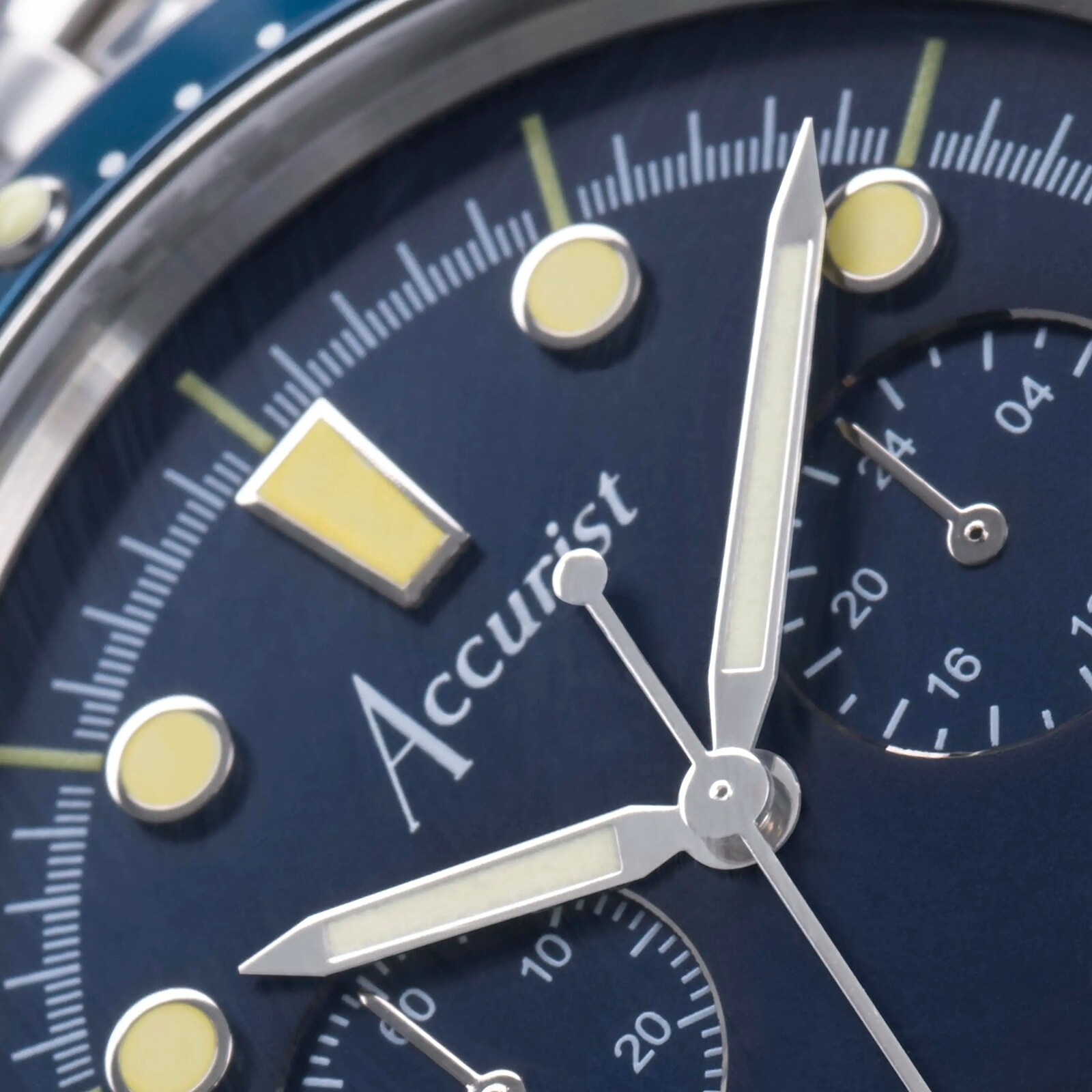 Accurist Dive Stainless Steel Blue Dial Mens Watch