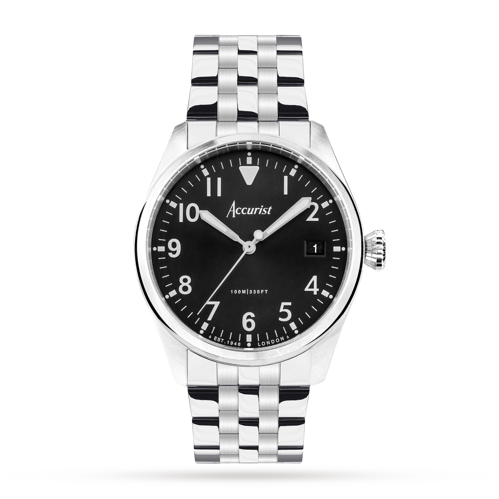 Aviation Stainless Steel Bracelet 41mm Watch