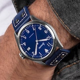 Accurist Aviation Blue Leather Strap 41mm Watch