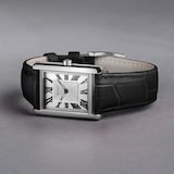 Accurist Rectangle Black Leather Strap 26mm Watch