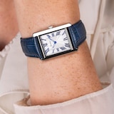 Accurist Rectangle Blue Leather Strap 26mm Watch