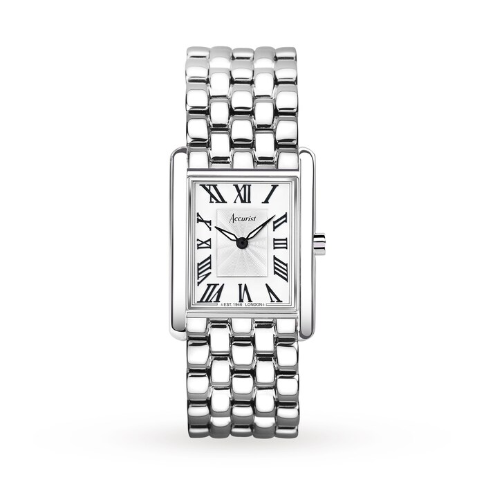 Accurist Rectangle Stainless Steel Bracelet 26mm Watch