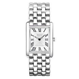 17451230 - Rectangle Stainless Steel Black Dial Ladies Watch