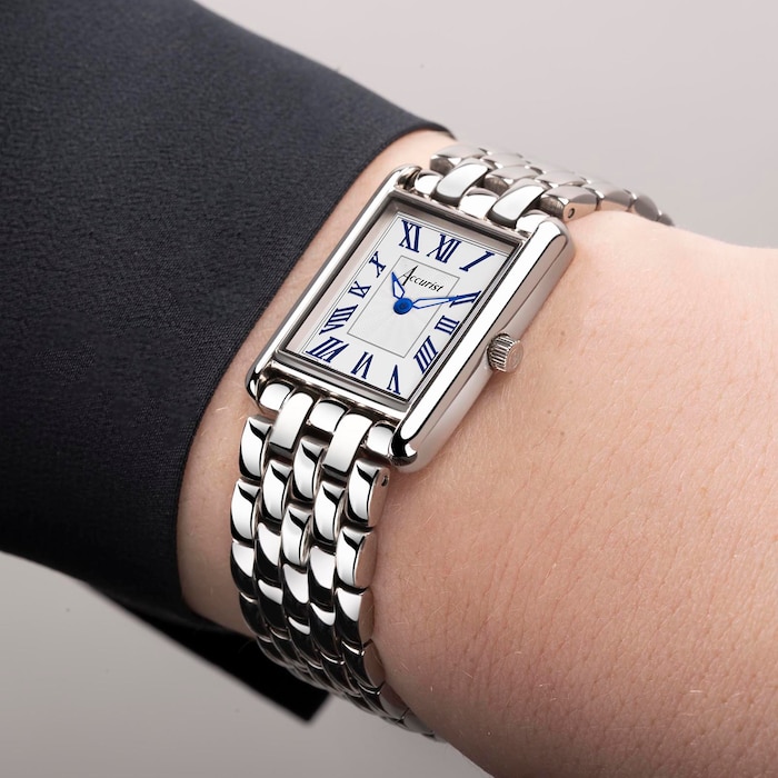 Accurist Rectangle Stainless Steel Bracelet 26mm Watch