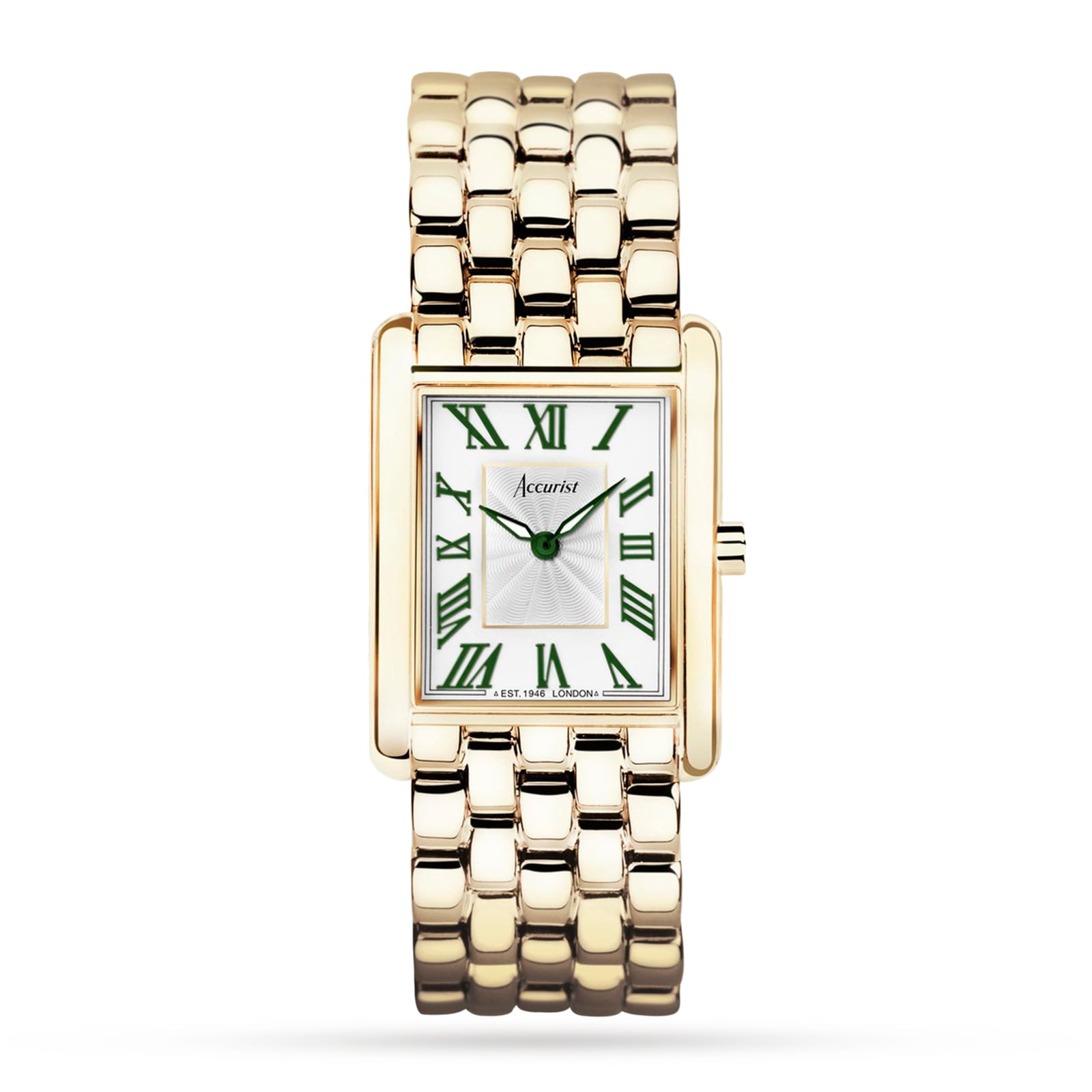 Rectangle Gold Stainless Steel Bracelet 26mm Watch