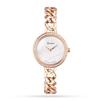 Accurist Jewellery Stainless Steel Chain Bracelet 28mm Watch Accurist Jewellery Stainless Steel Chain Bracelet 28mm Watch