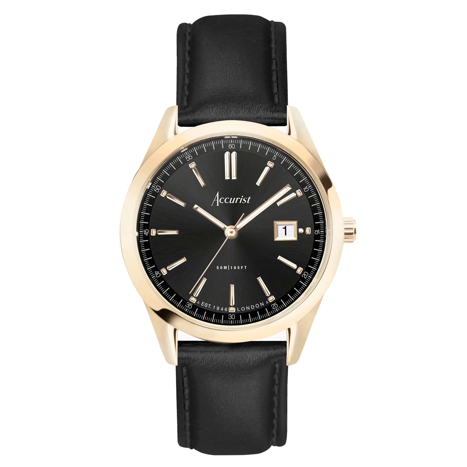 Accurist Everyday Black Dial Mens Watch