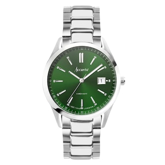 Accurist Everyday Stainless Steel Green Dial Unisex Watch