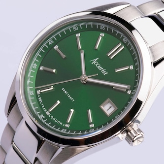 Accurist Everyday Stainless Steel Green Dial Unisex Watch