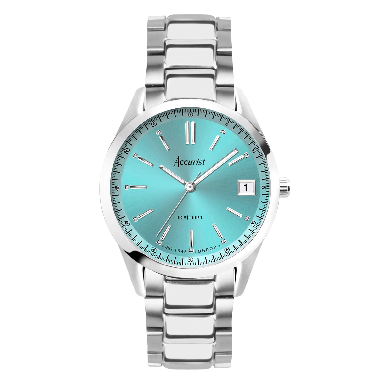 Accurist Everyday Stainless Steel Blue Dial Unisex Watch