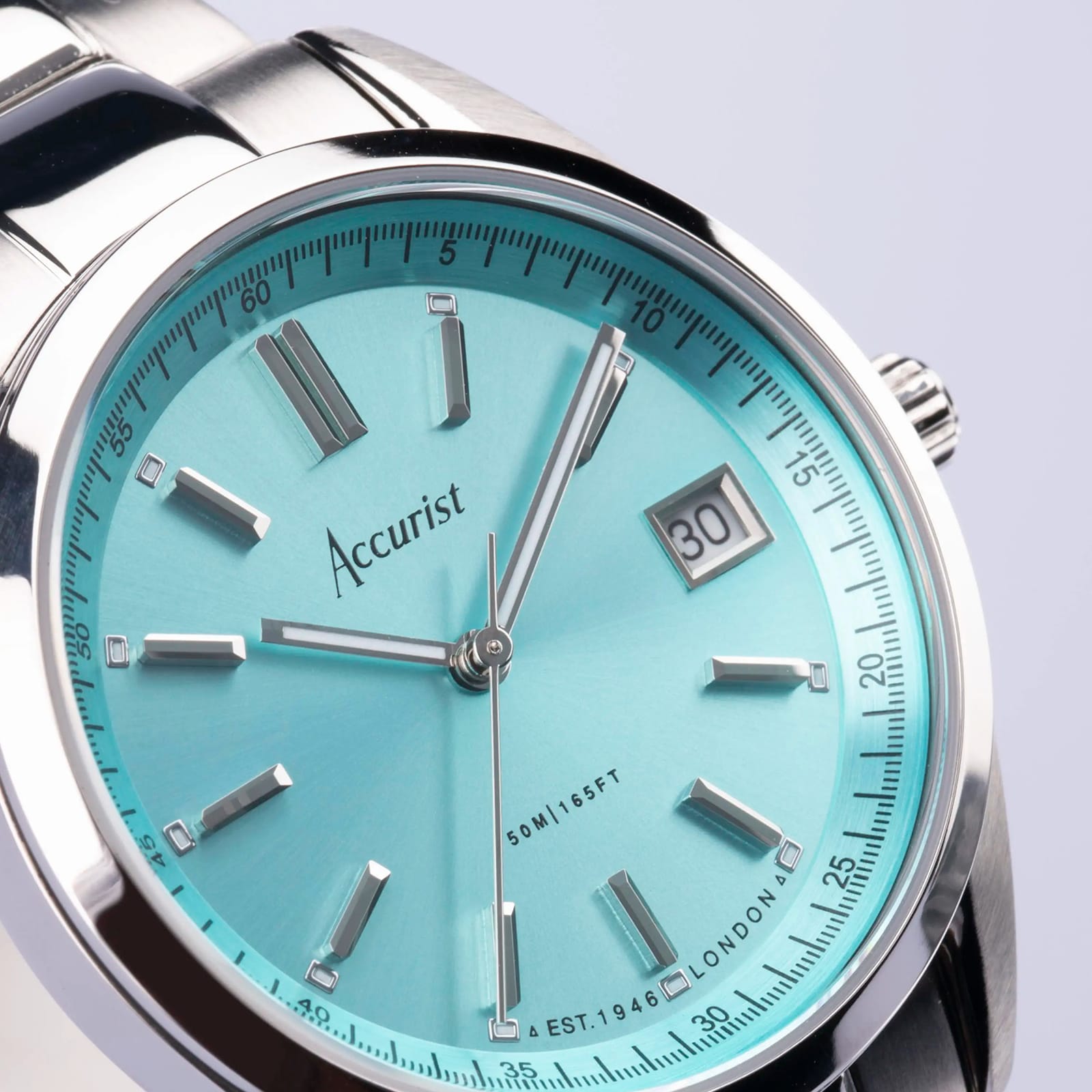 Accurist Everyday Stainless Steel Blue Dial Unisex Watch