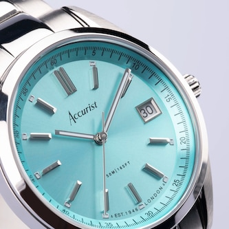 Accurist Everyday Stainless Steel Blue Dial Unisex Watch