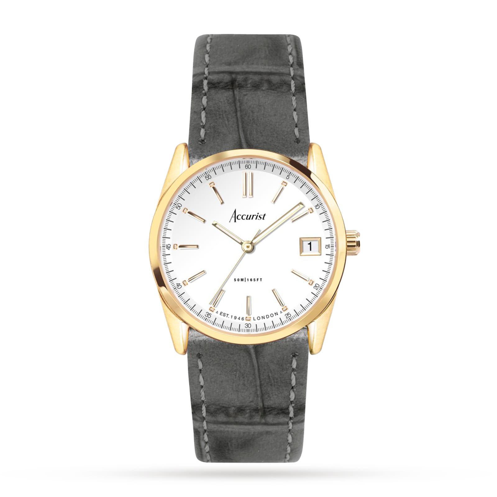 Everyday Grey Leather Strap 30mm Watch