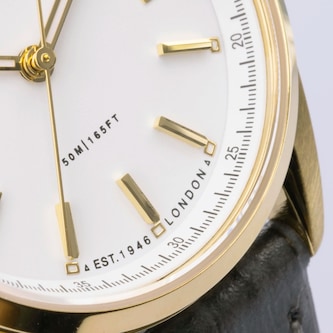 Accurist Everyday Grey Leather White Dial Ladies Watch