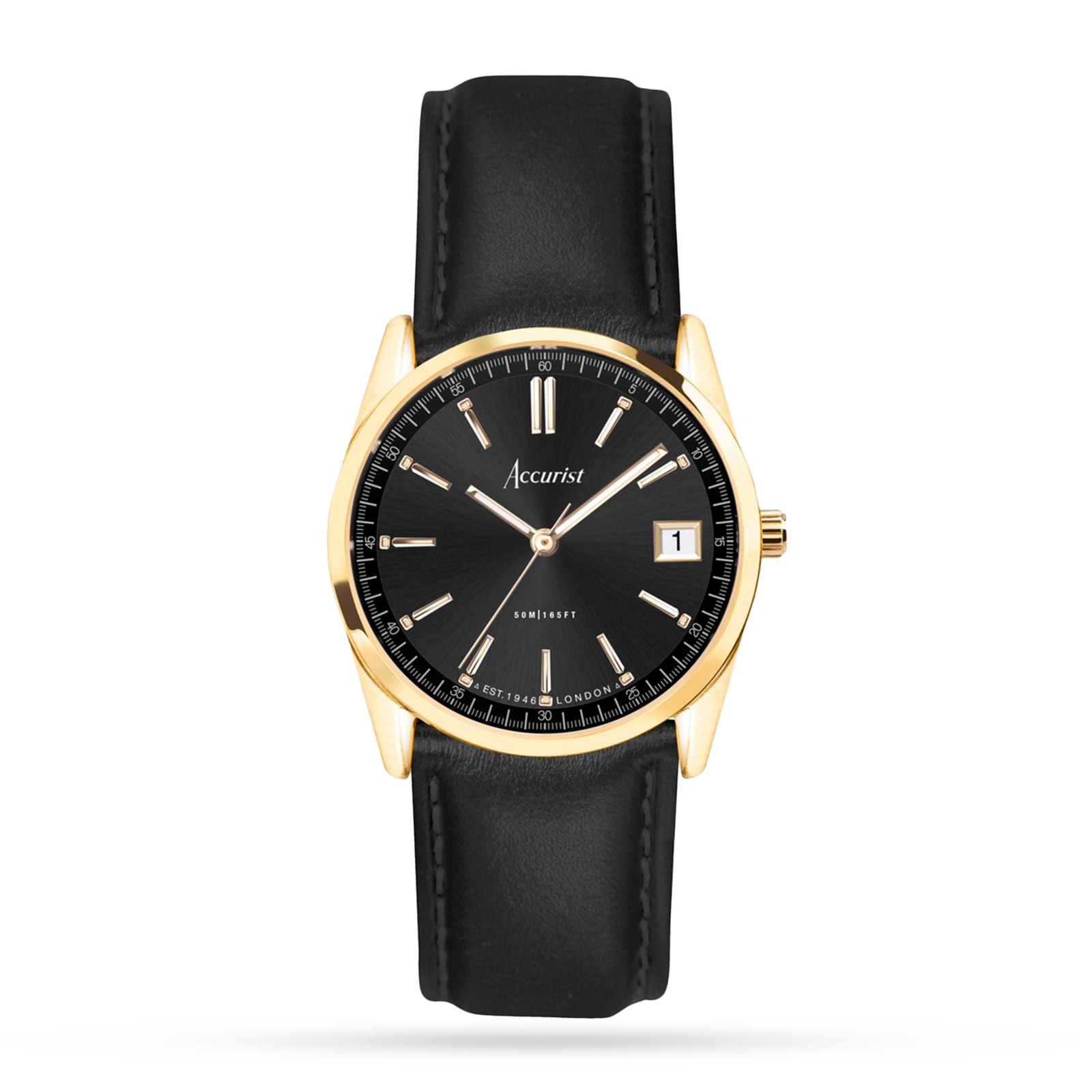 Everyday Black Leather Strap 30mm Watch