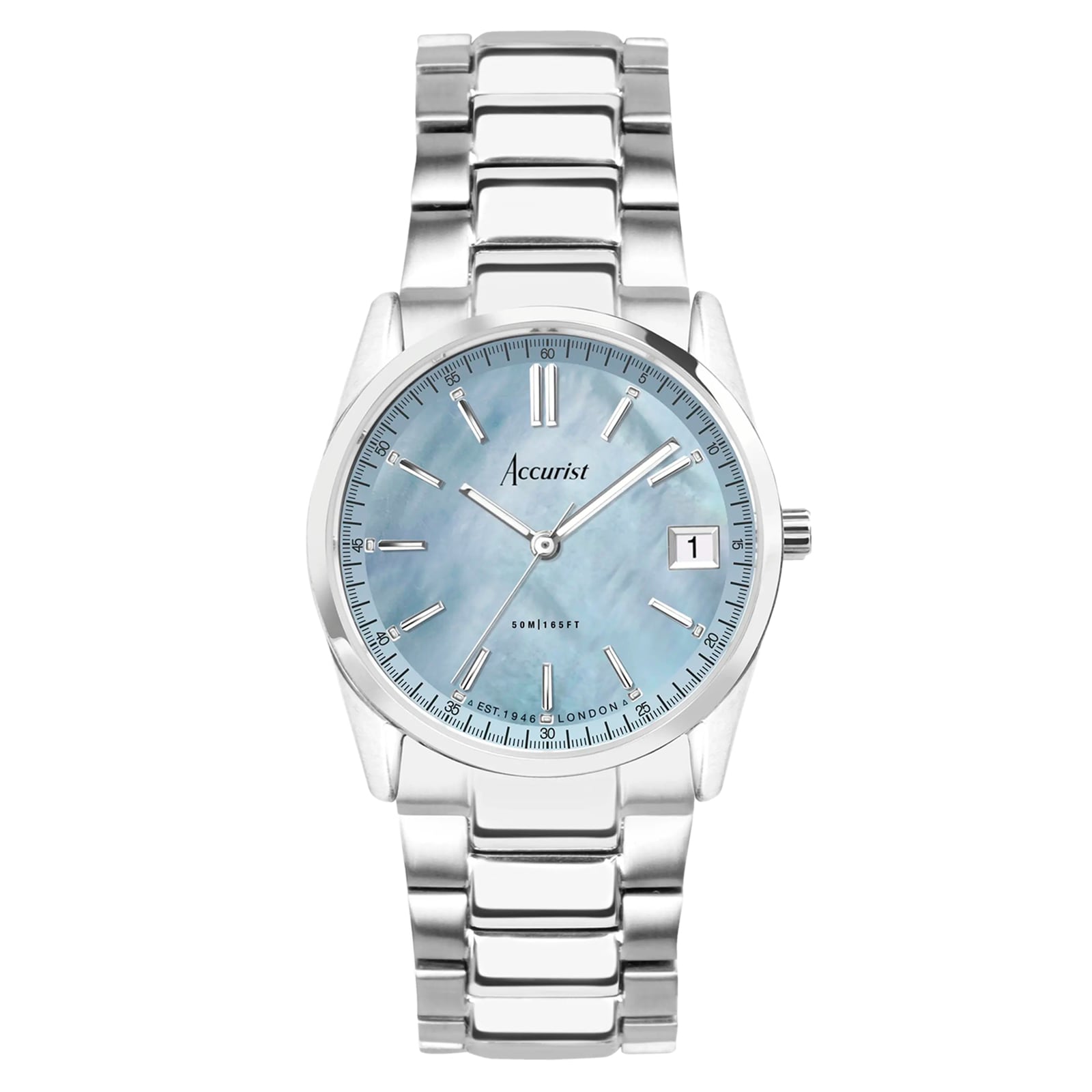 Accurist Everyday Stainless Steel Mother of Pearl Ladies Watch Accurist Everyday Stainless Steel Mother of Pearl Ladies Watch