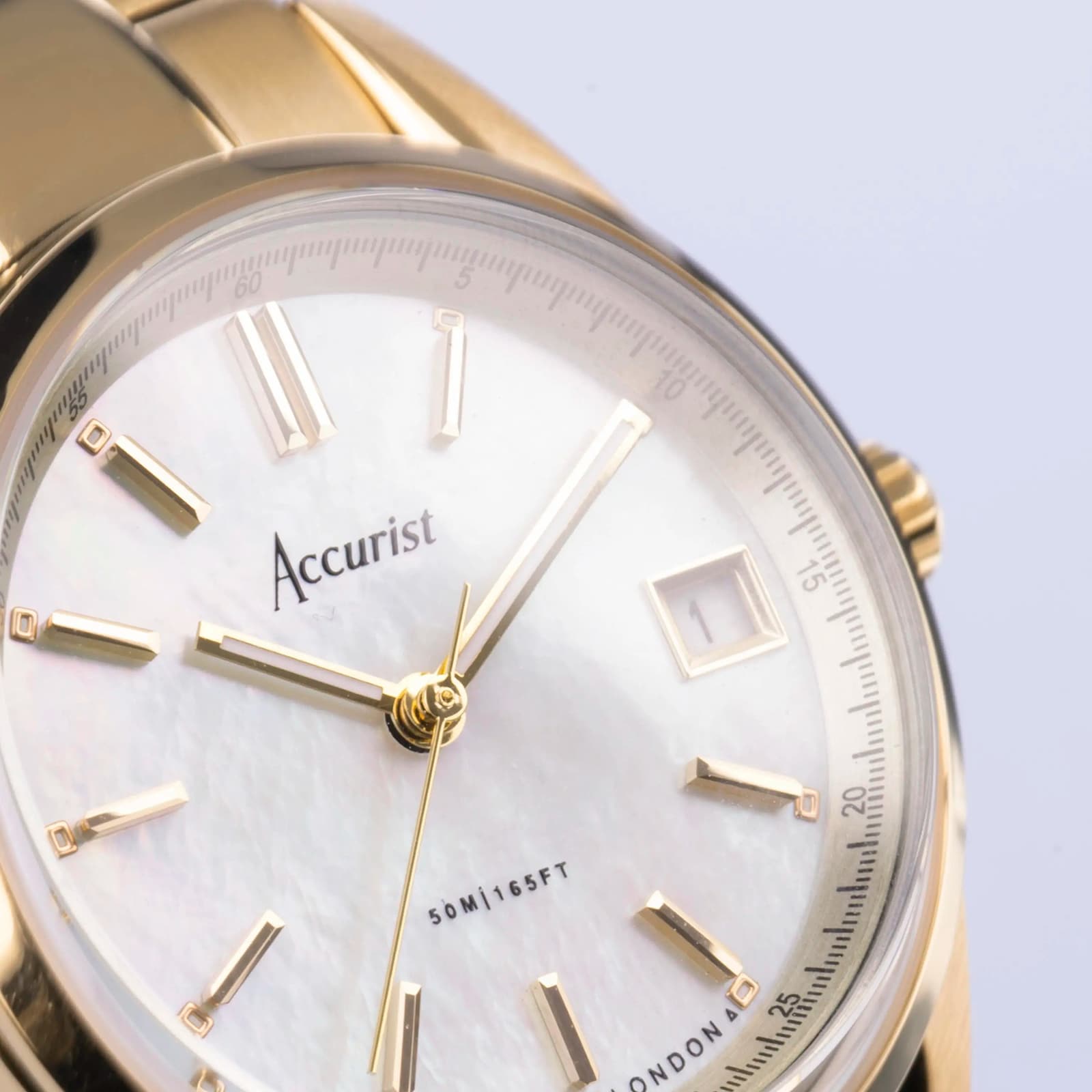 Accurist Everyday Yellow Gold Mother of Pearl Ladies Watch Accurist Everyday Yellow Gold Mother of Pearl Ladies Watch