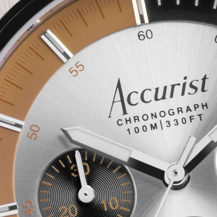 Accurist Origin Tan Leather Strap Chronograph 41mm Watch