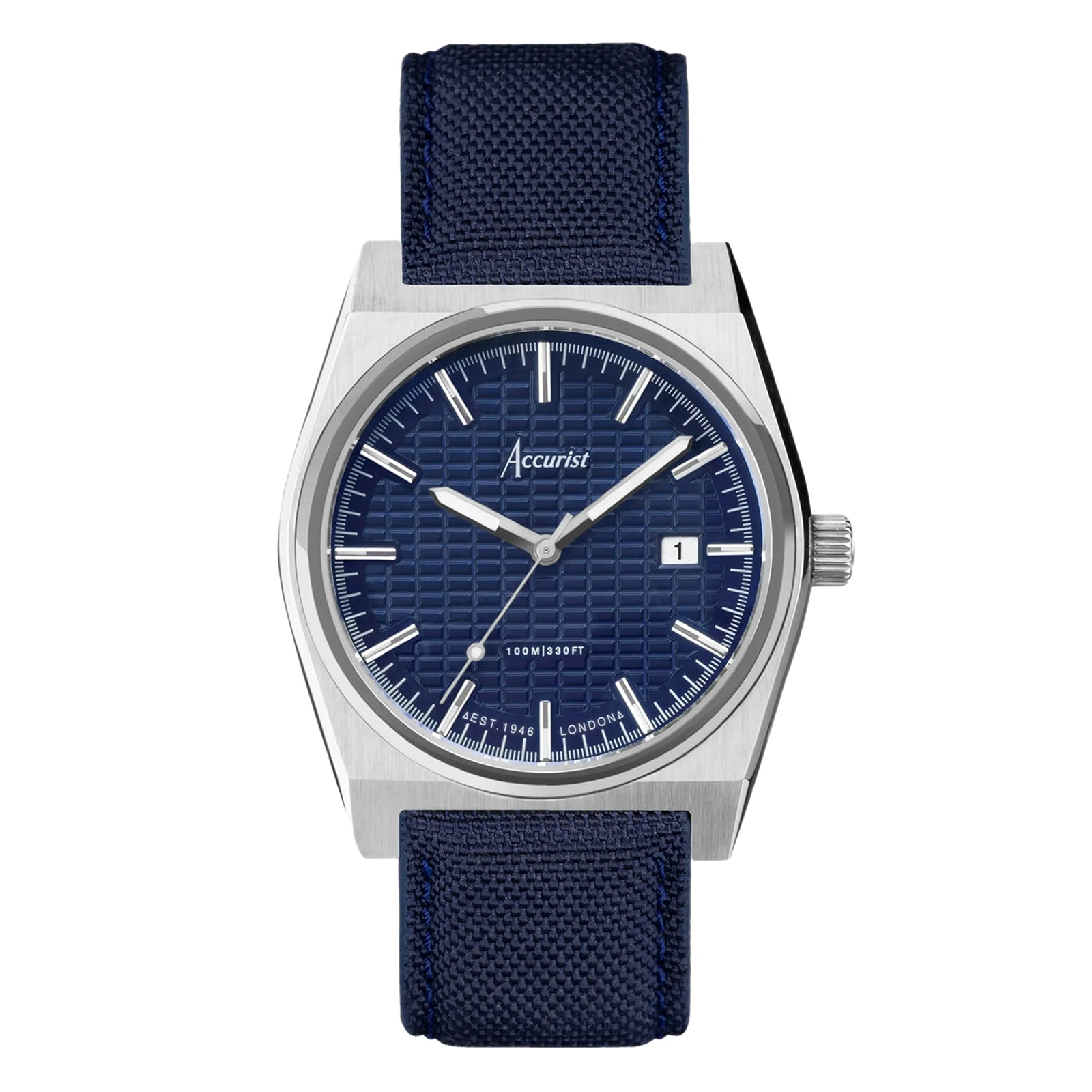 Accurist Origin Blue Canvas Strap Mens Watch Accurist Origin Blue Canvas Strap Mens Watch