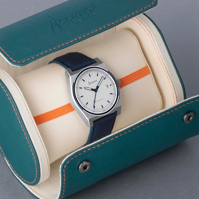 Accurist Origin Blue Canvas Strap 41mm Watch