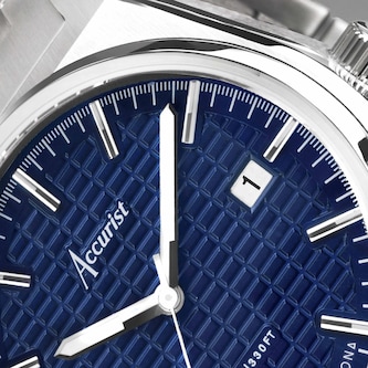 Accurist Origin Stainless Steel Blue Dial Mens Watch