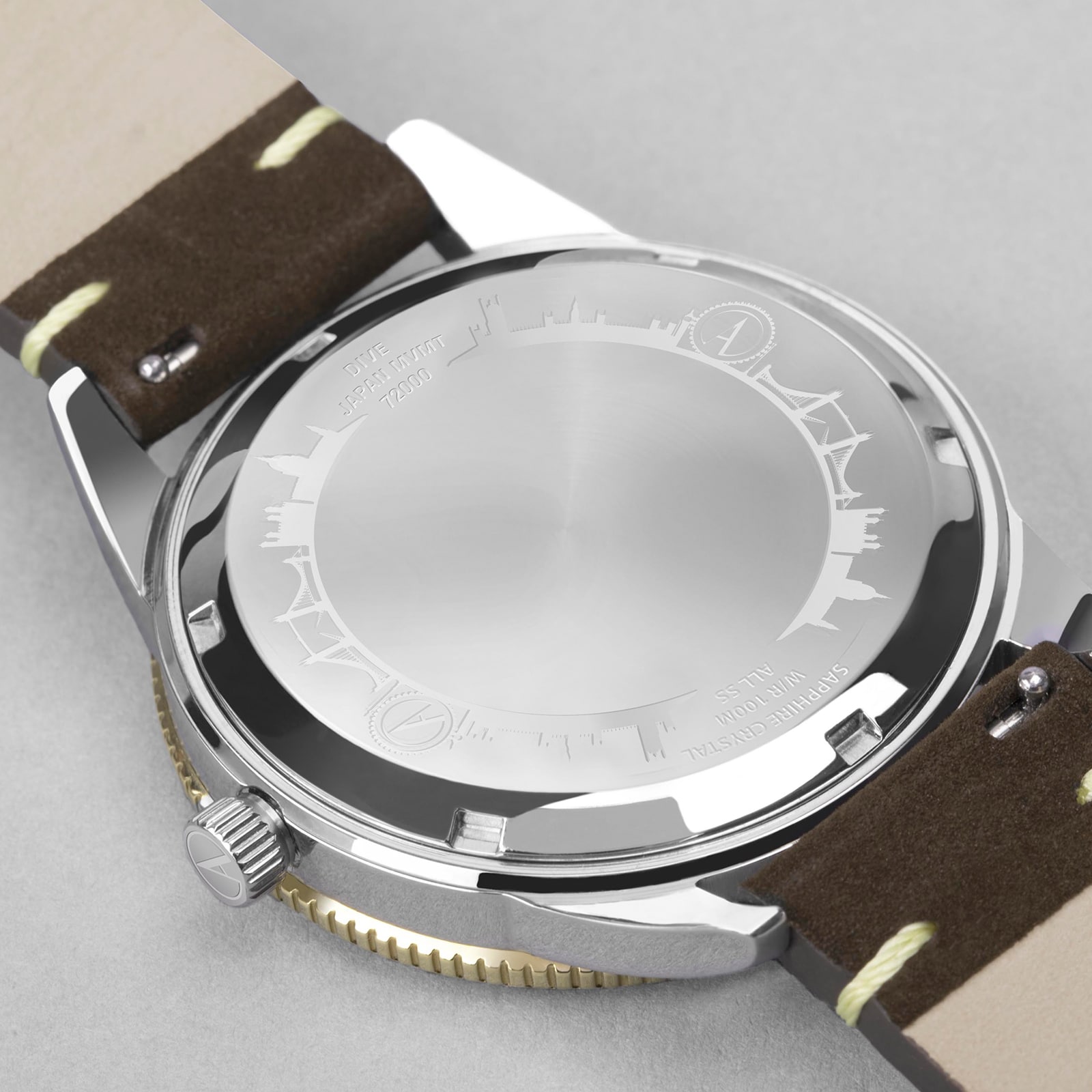 Accurist Dive Brown Leather Strap 42mm Watch 72000 Goldsmiths