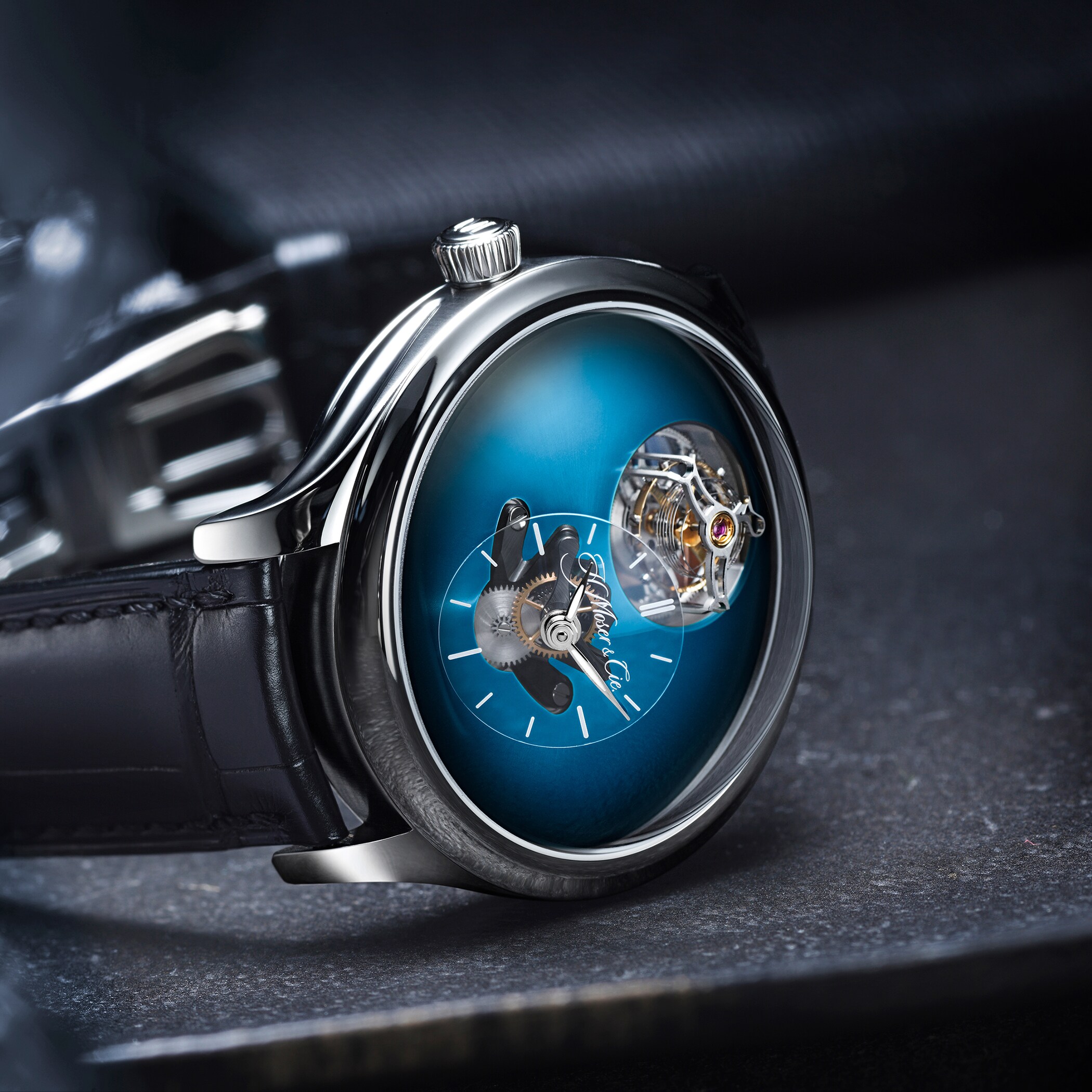 H. Moser & Cie Endeavour Cylindrical Tourbillon Aqua Blue